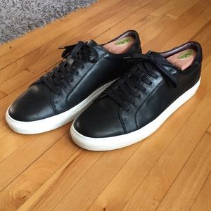 Black Leather Sneakers